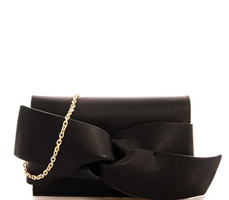 Bow Accent Clutch Purse